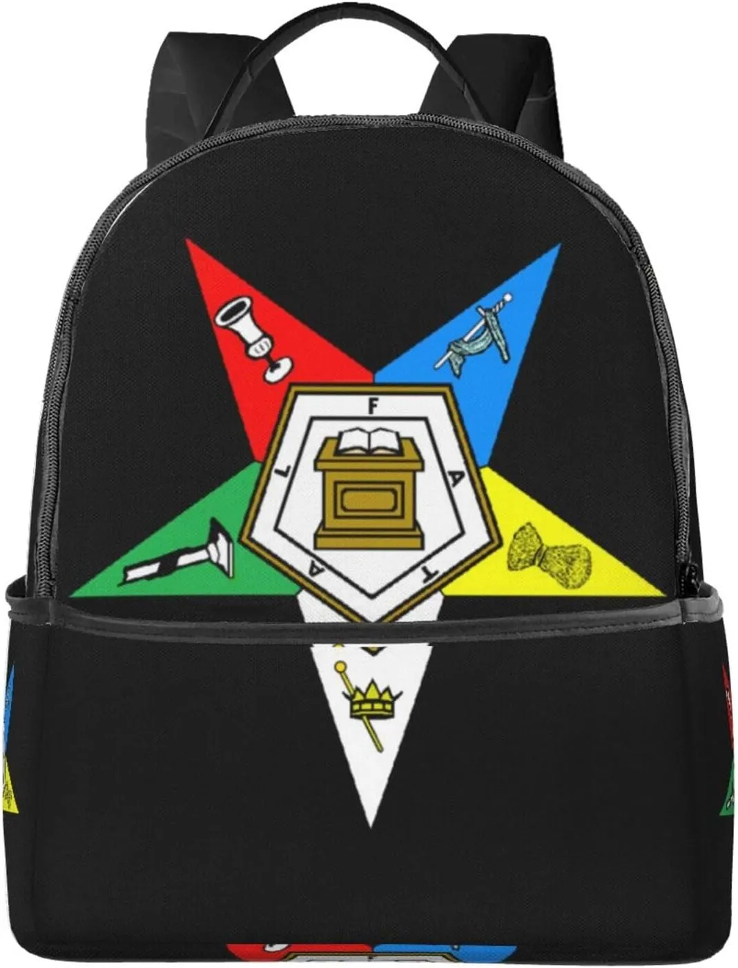 Order Of Eastern Star Lightweight Casual Backpack Knapsack Durable Travel Sports Shoulders Backpacks 14.5 Inch