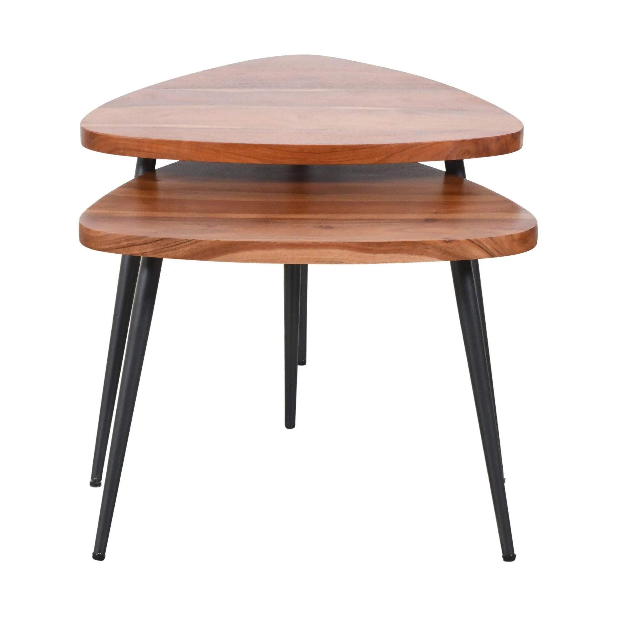 Orion Nesting Table | Metal   Acacia Wood