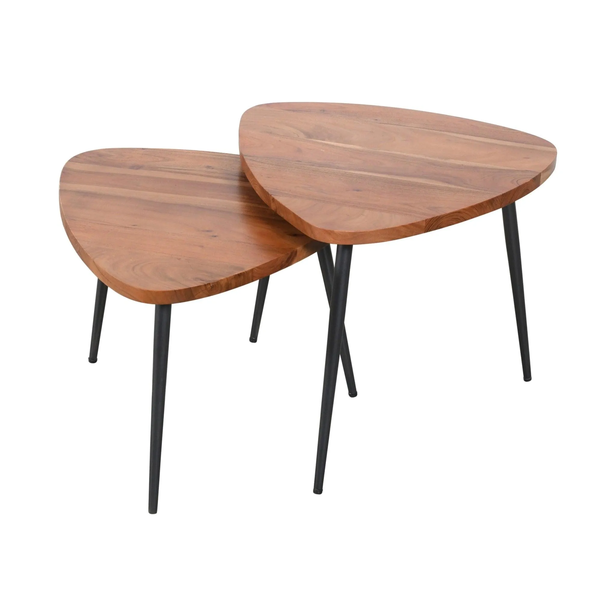 Orion Nesting Table | Metal   Acacia Wood