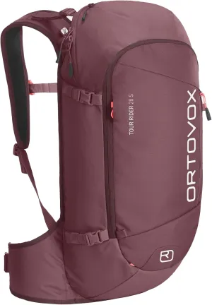 Ortovox Tour Rider 28L S Backpack, Freeride & Ski Pack for Shorter Backs, Long High Alpine Touring & Backcountry, Men & Women - Mountain Rose
