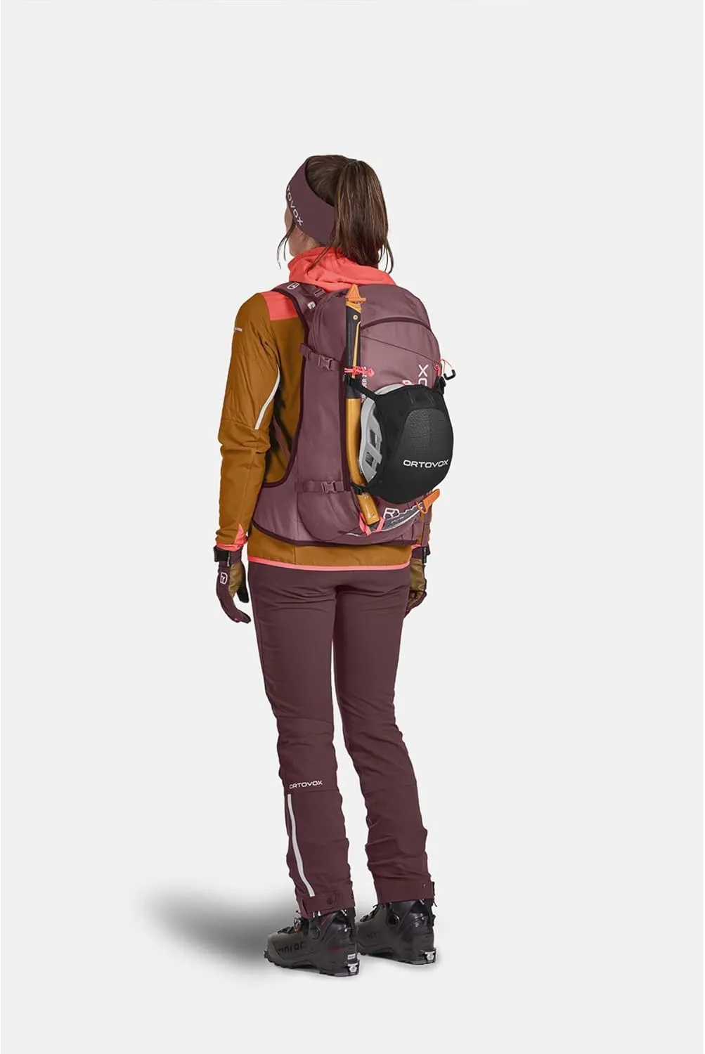 Ortovox Tour Rider 28L S Backpack, Freeride & Ski Pack for Shorter Backs, Long High Alpine Touring & Backcountry, Men & Women - Mountain Rose
