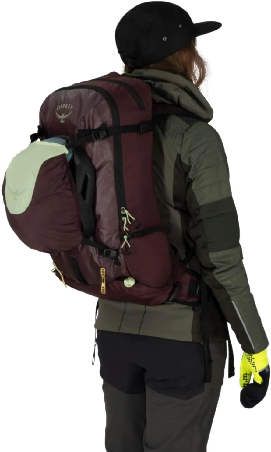 Osprey Firn 18L Ski and Snowboard Backpack, Sandy Grey/Tequila Orange, Medium/Large