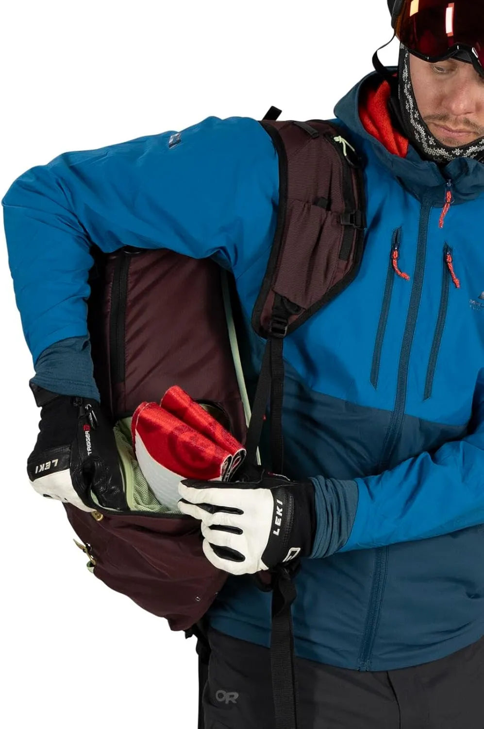 Osprey Firn 18L Ski and Snowboard Backpack, Sandy Grey/Tequila Orange, Medium/Large