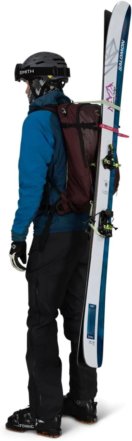 Osprey Firn 18L Ski and Snowboard Backpack, Sandy Grey/Tequila Orange, Medium/Large