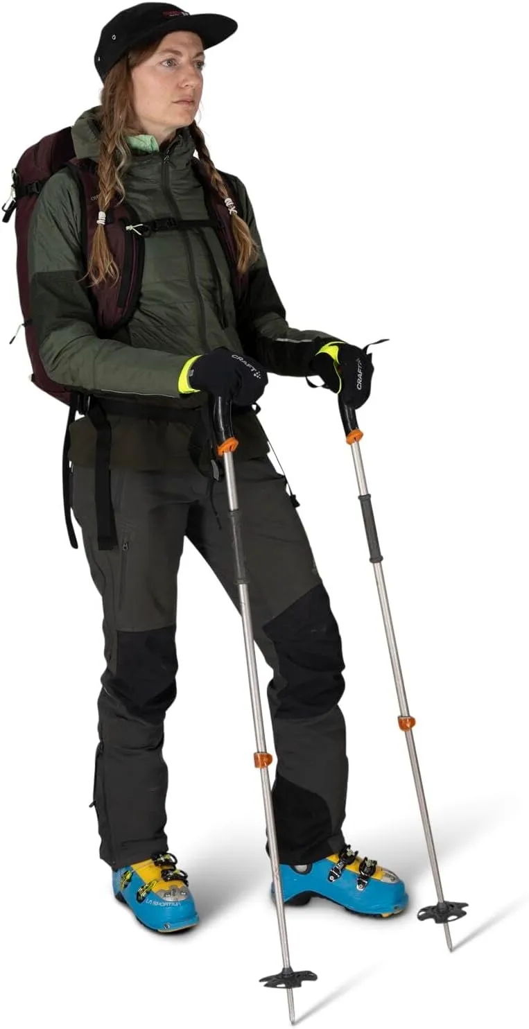 Osprey Firn 18L Ski and Snowboard Backpack, Sandy Grey/Tequila Orange, Medium/Large