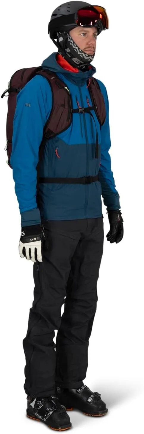 Osprey Firn 18L Ski and Snowboard Backpack, Sandy Grey/Tequila Orange, Medium/Large