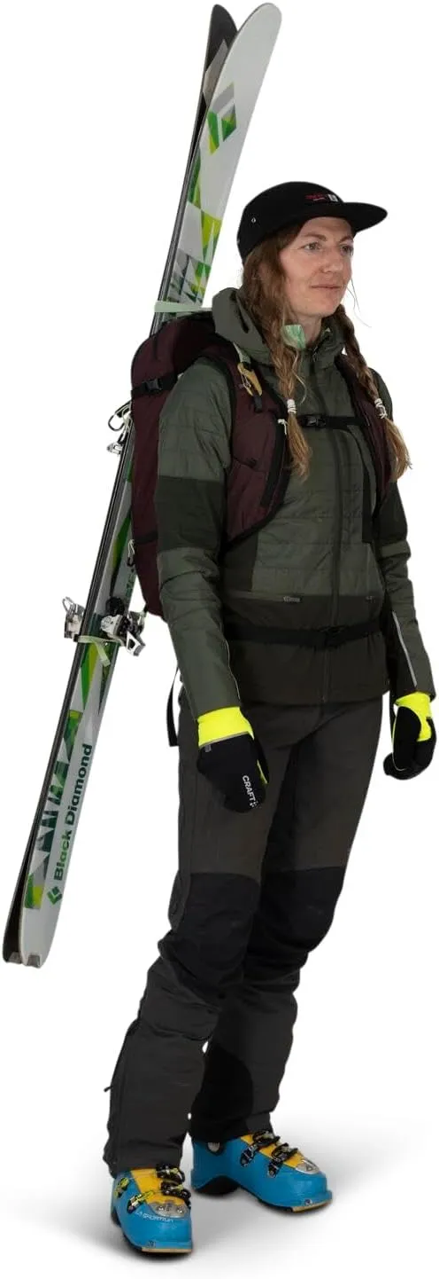 Osprey Firn 18L Ski and Snowboard Backpack, Sandy Grey/Tequila Orange, Medium/Large