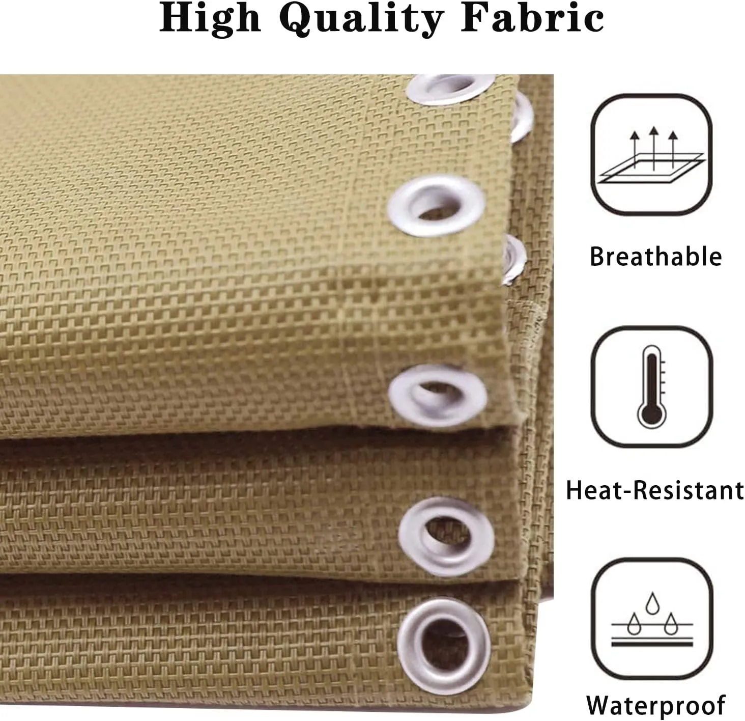 Ostlttyn Zero Gravity Chair Replacement Fabric Set of 2, 17" Gravity Chair Replacement Fabric with Replacement Cord, Zero Gravity Replacement Fabric Kit for Patio Sling Chair Outdoor Lawn Chair, Tan