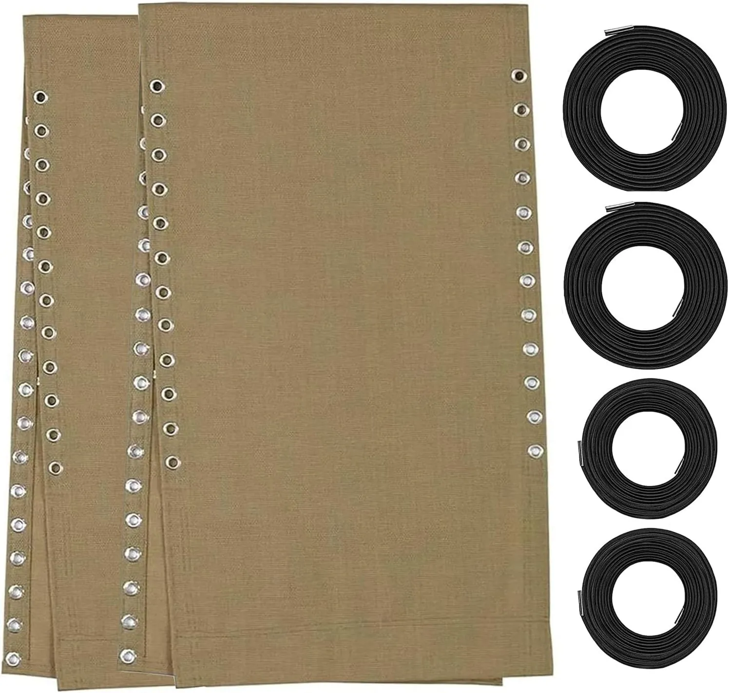 Ostlttyn Zero Gravity Chair Replacement Fabric Set of 2, 17" Gravity Chair Replacement Fabric with Replacement Cord, Zero Gravity Replacement Fabric Kit for Patio Sling Chair Outdoor Lawn Chair, Tan
