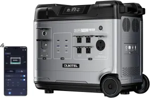 OUKITEL P5000 Pro Solar Generator, 5120Wh Solar power station with 5x3600W AC Outlets (4000W Peak), 1800W Fast Charging, Emergency Power Station for Home, Camping & RVs, Battery Backup