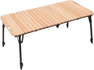 Outdoor Camping Table Folding Picnic Table Roll Up Noodles Camping Tables Stable Aluminum Table Frame for Outdoor & Indoor
