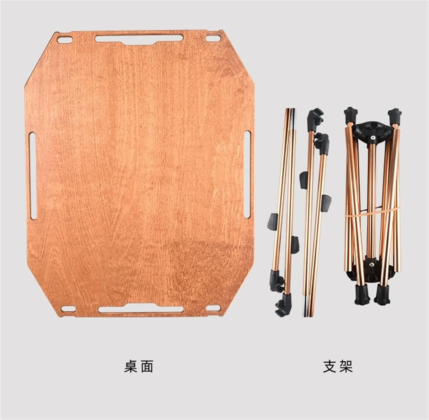 Outdoor Camping Table Folding Table Wood and Aluminum Alloy Table Portable Lightweight for Outdoor Camping Furniture