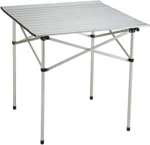 Outdoor Compact Folding Table, Lightweight Compact Aluminum Alloy Camping Table with Carry Bag, Portable Camp Square Tables for Cooking, Beach, Picnic, Travel, Silver