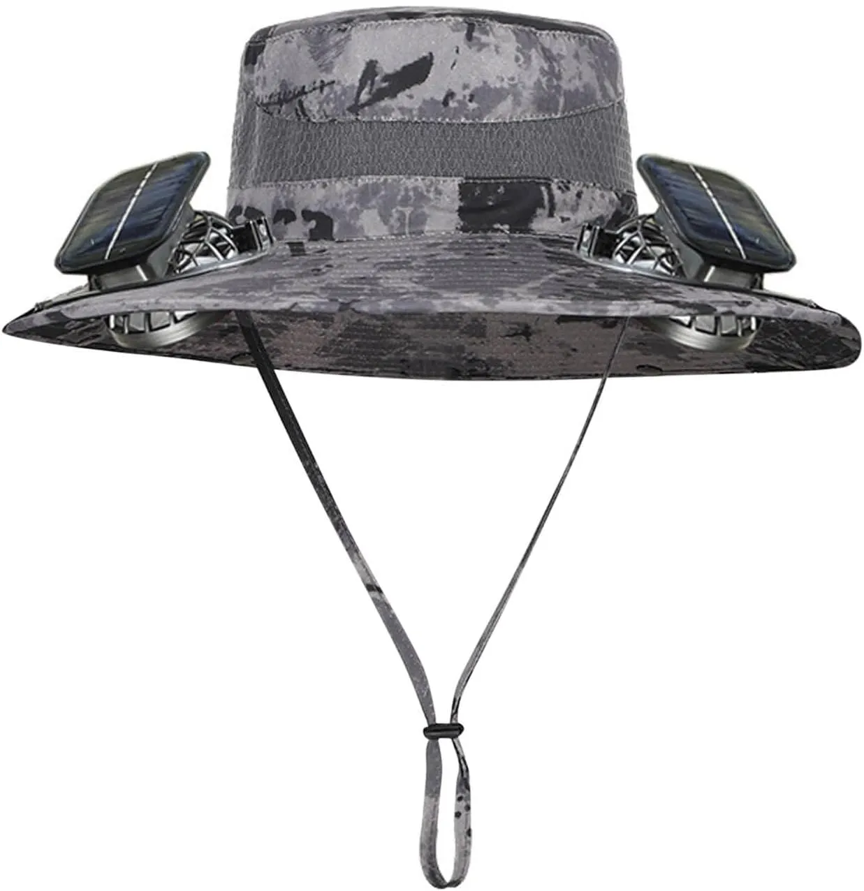Outdoor Fan Wide Brim Sun Hat with 2 Solar Fan - 2025 Sun Bucket Hat for Men Women, Solar Power UPF 50  Bucket Fishing Beach