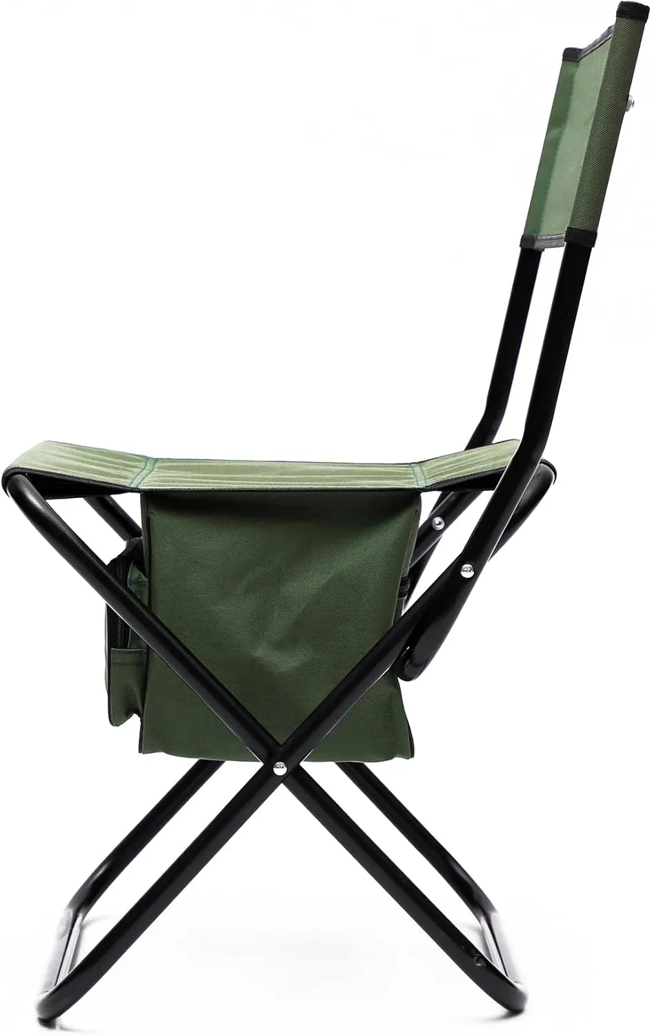 Outdoor Folding Camping Table and Chairs Set of 3, Lightweight Aluminum Roll-up Square Folding Table and 2 Camping Chairs for Indoor Outdoor Camping Picnics Beach Backyard BBQ Party Patio, Green