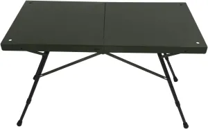 Outdoor Folding Table, Camping Table Green Height Adjustable Aluminum Alloy Lightweight Camping Folding Table with Storage Organizer for Outdoor Travel Beach, Backyards, BBQ