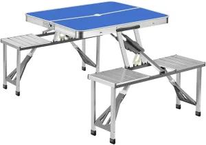 Outdoor Folding Table Chair Camping Aluminium Alloy Picnic Table Waterproof Durable Folding Table Desk for Beach Table Camping (Color : B) (White Style) (White Style)