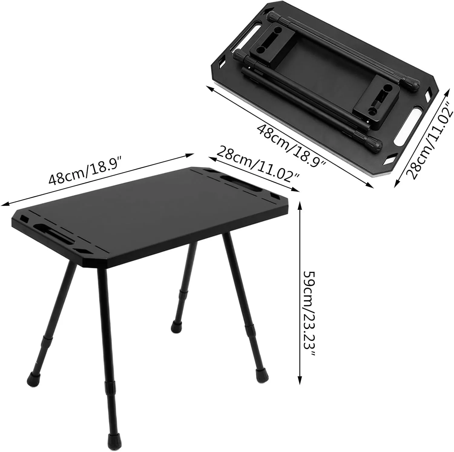 Outdoor Folding Table Portable Desk Aluminum Alloy Bracket Camping Table for Traveling BBQ Beachs