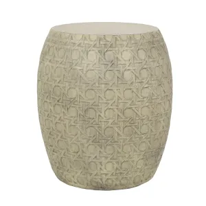 Outdoor Lightweight Concrete Side Table - Antique Yellow