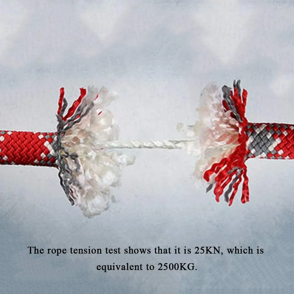 Outdoor Nylon Rope Wear-Resistant Quick-Dropping Static Rope High-Strength Pulling Force is Not Easy to Fluff (9/10.5mm)(Size:10.5mm 50M)