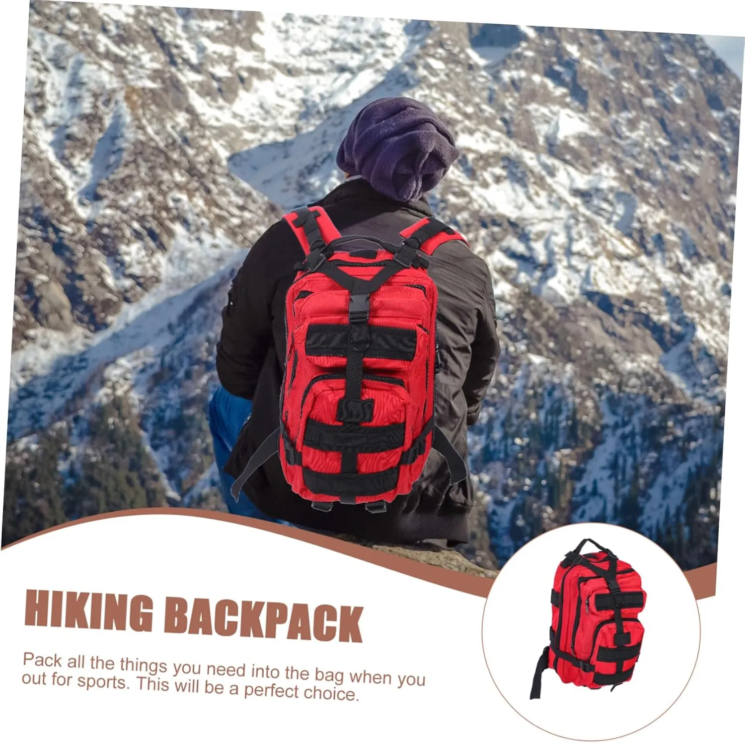 Outdoor Organizer Practical Storage Bag Tools Bag Back for Outdoor Camping Back Large Capacity Storage