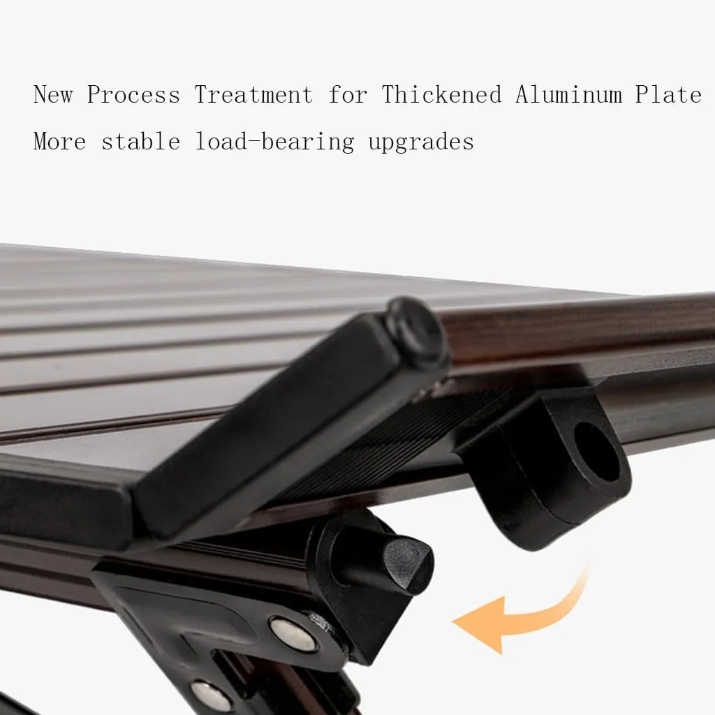 Outdoor Portable Picnic Table Aluminum Folding Camping Table Roll-Up Table with Carrying Bag