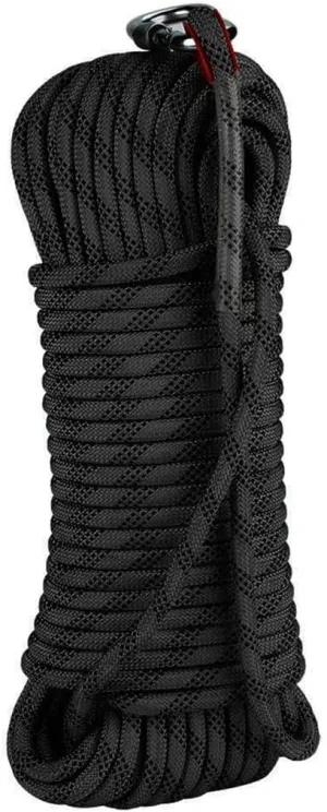 Outdoor Safety Rope Static Climbing Rope 12mm Safety Rope 10~200m for Rock Climbing, Rappelling, Mountaineering, Hauling (Color : Black, Size : 12mm x 110m)