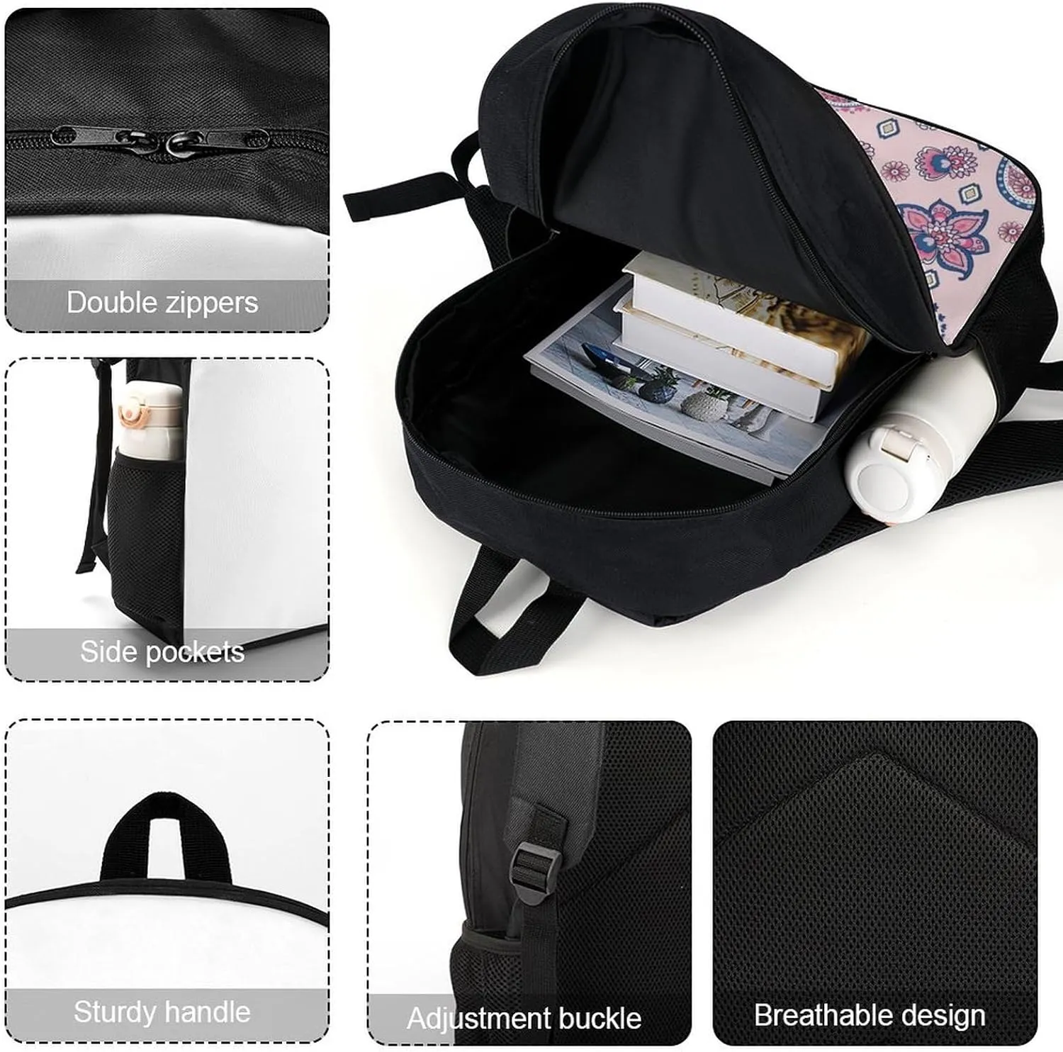 Paisley Classic Large Capacity Comfortable Backpack
