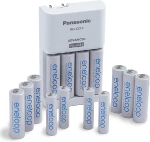Panasonic eneloop Rechargeable Batteries Power Pack; 10AA, 4AAA, and Advanced Individual Battery Charger