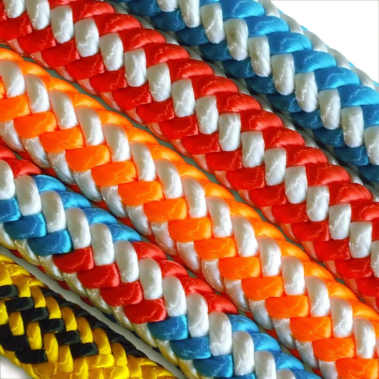 Pelican Rope 16-Strand 1/2 in (12.7 mm) Arborist-16™ Arborist Rope - 7000 lb MBS - Static Climbing Rope - Rescue Operations - High Visibility - 150 ft - Sewn Eye - Red White - Made in The USA