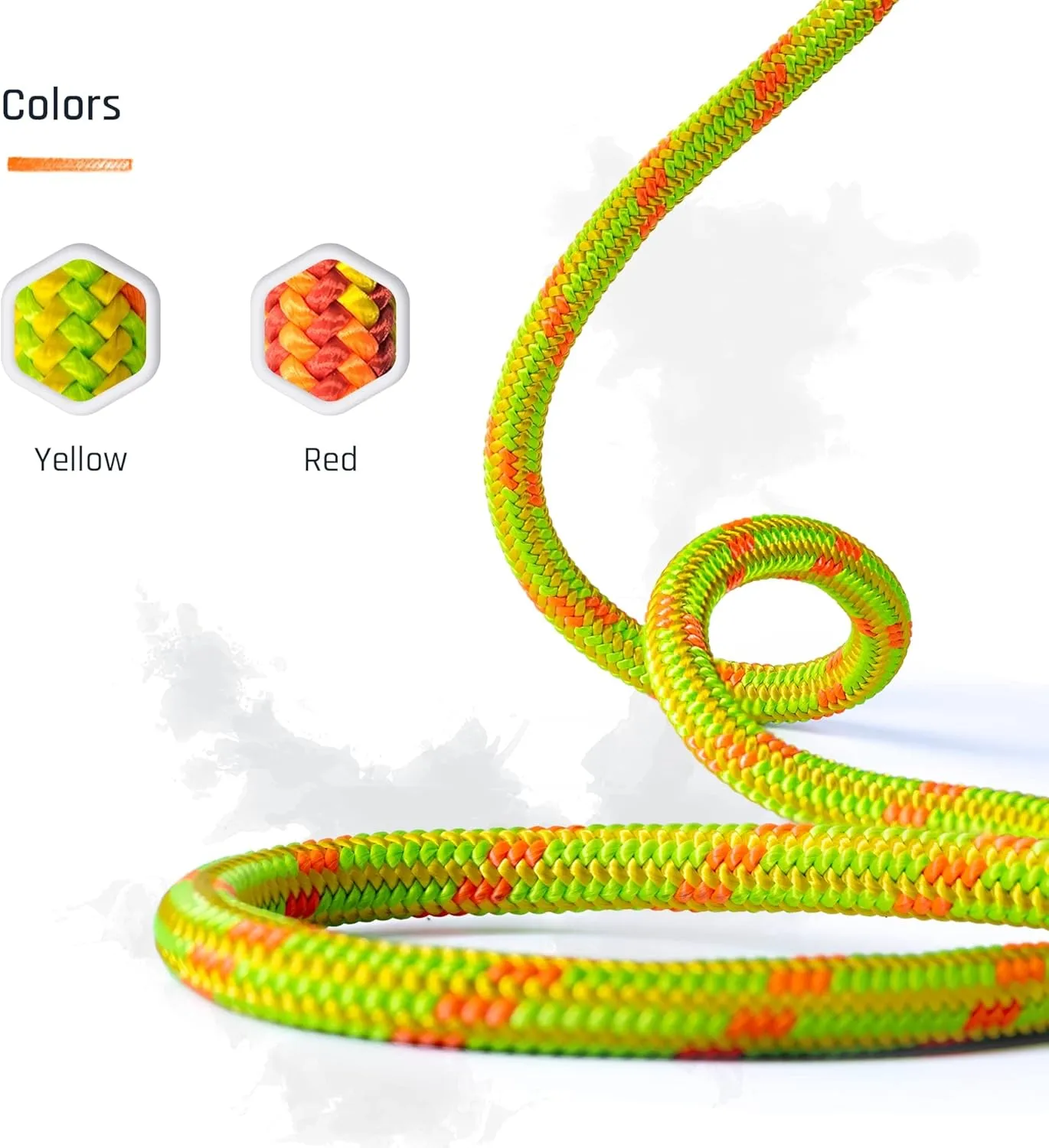 Pelican Rope Arborist Rope 11.8mm x 150Ft High-Strength 24-Strands Static Climbing Rope | 5,400 lb Strength for Tree Climbing, Pulling, Outdoors & Swing | Made in USA - Red, Tight Spliced Eye