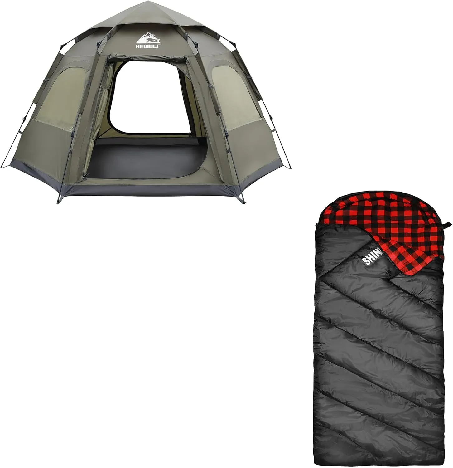 Perfect Companion for Camping Instant Tent and 0 Degree Sleeping Bag Flannel