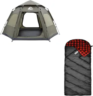 Perfect Companion for Camping Instant Tent and 0 Degree Sleeping Bag Flannel