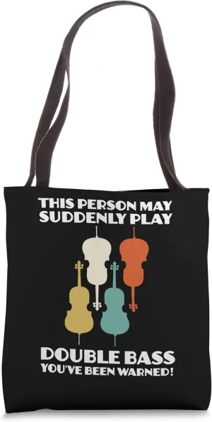 person may suddenly play double bass double basses Tote Bag