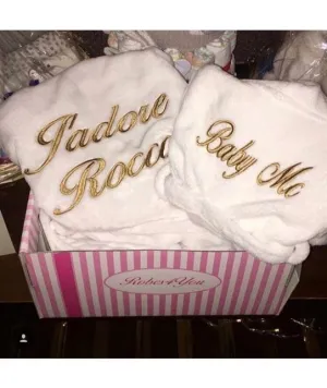 Personalised Mommy and Baby Robe including gift boxed