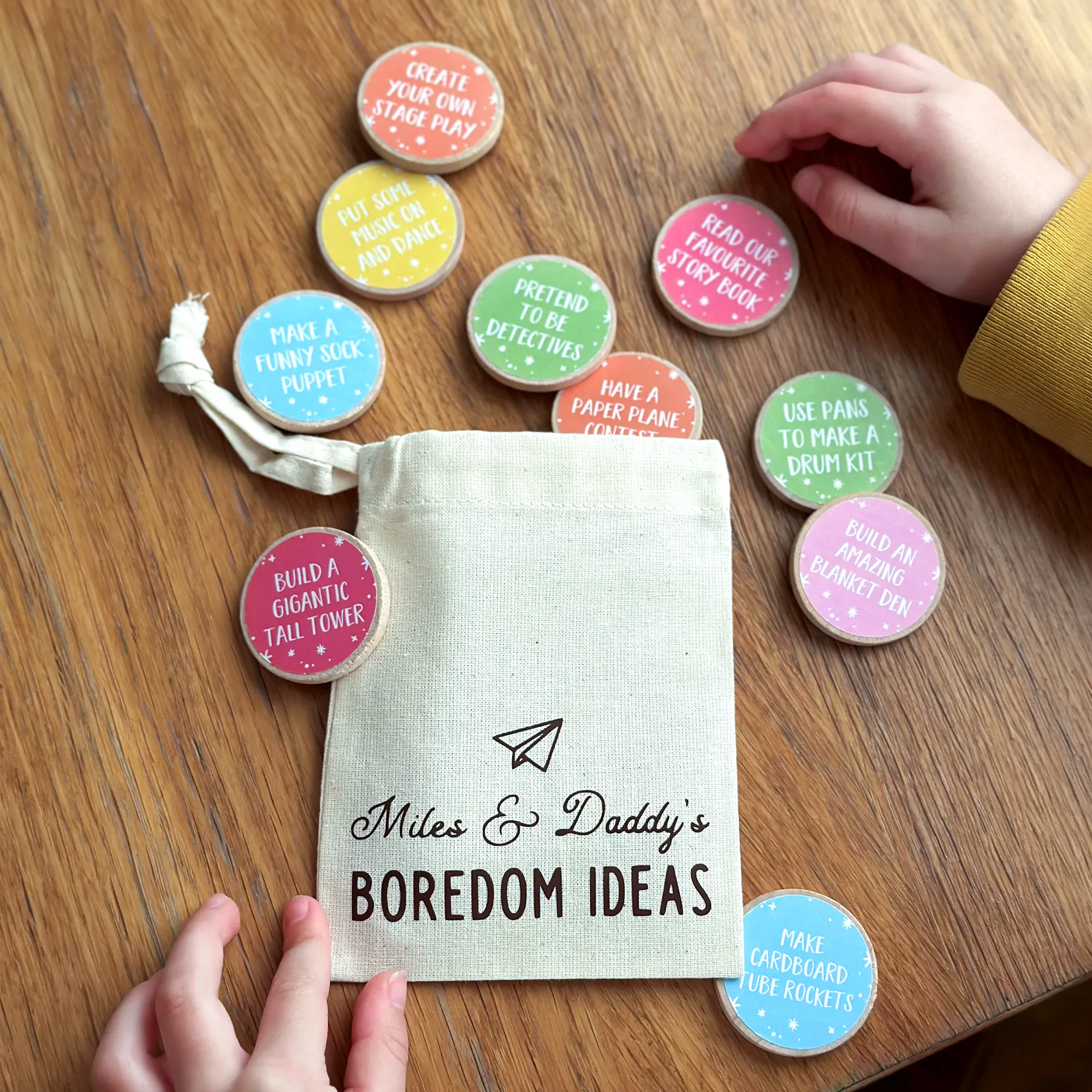 Personalised Mummy And Me Boredom Ideas Bag