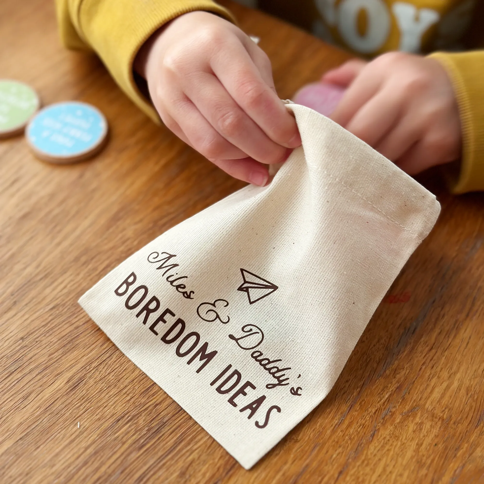 Personalised Mummy And Me Boredom Ideas Bag