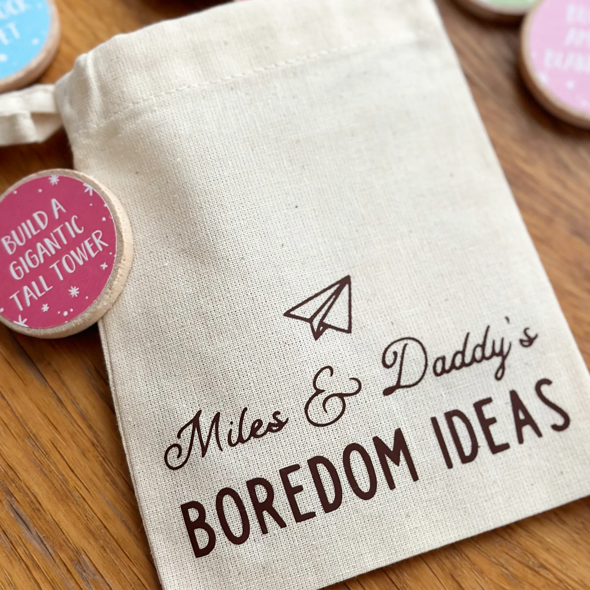 Personalised Mummy And Me Boredom Ideas Bag
