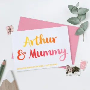 Personalised Mummy And Me Card