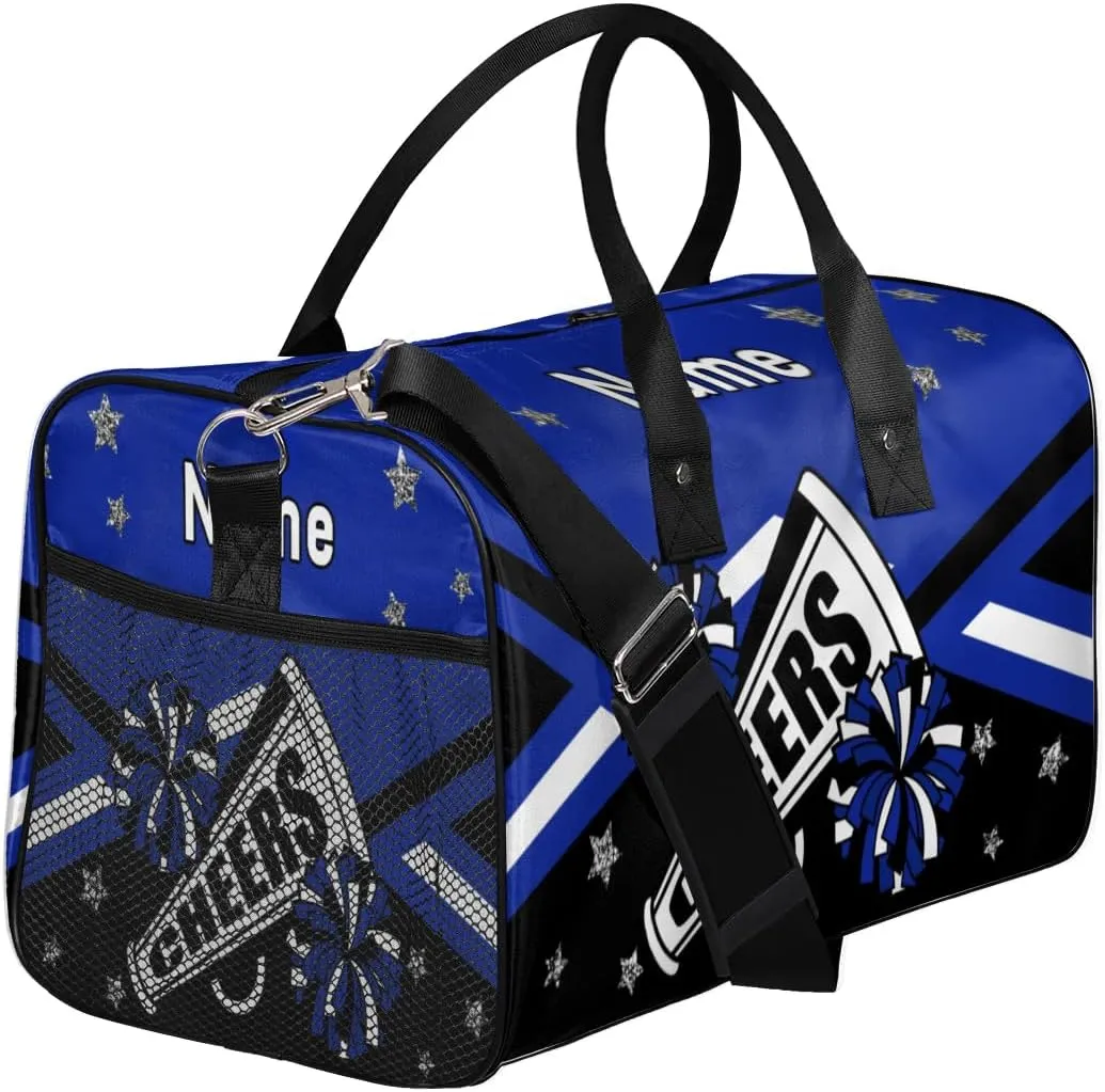 Personalized Cheer Bag Custom Cheerleader Bag with Name Customized Gym Bag Sport Travel Duffel Bag for Women, Dark Blue Black