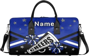 Personalized Cheer Bag Custom Cheerleader Bag with Name Customized Gym Bag Sport Travel Duffel Bag for Women, Dark Blue Black