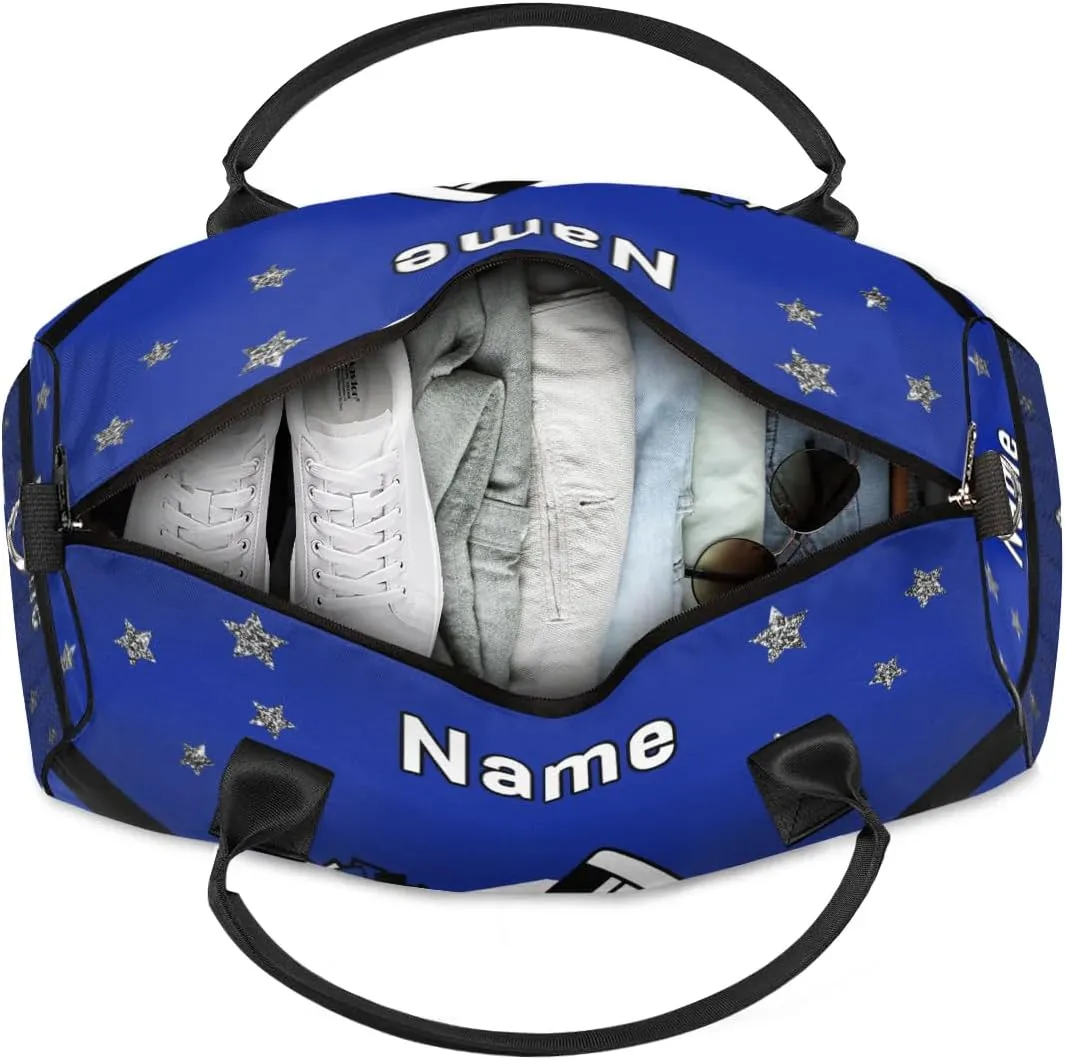 Personalized Cheer Bag Custom Cheerleader Bag with Name Customized Gym Bag Sport Travel Duffel Bag for Women, Dark Blue Black