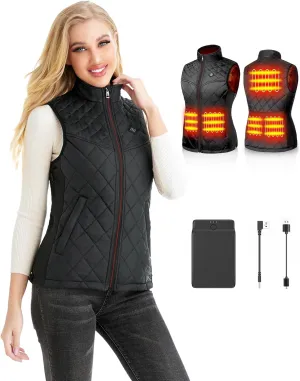 PETREL Heated Vest Women with Battery Pack, Rechargeable Lightweight Heating Warming for Hunting