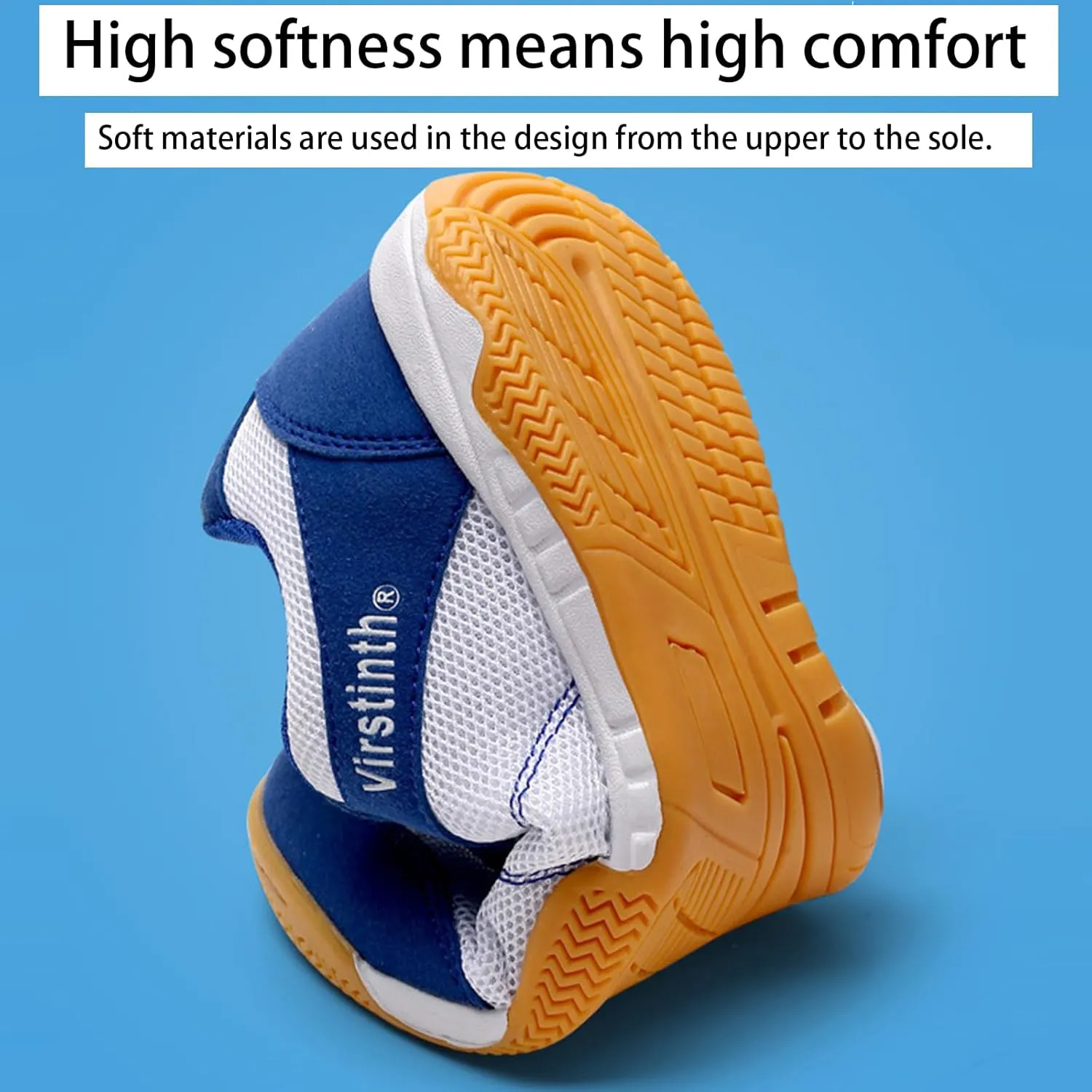 Pickleball Shoes for Mens Women, Indoor Court Shoes Breathable Lightweight for Racketball Squash Volleyball Racquetball Training
