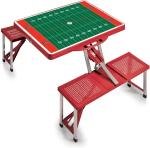 PICNIC TIME NCAA North Carolina Tar Heels Folding Picnic Table - Camping Table - Outdoor Table with Umbrella Hole
