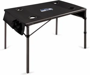 PICNIC TIME NFL Pittsburgh Steelers Travel Table Portable Folding Table, Camping Table, Outdoor Table with Carry Bag, (Black)
