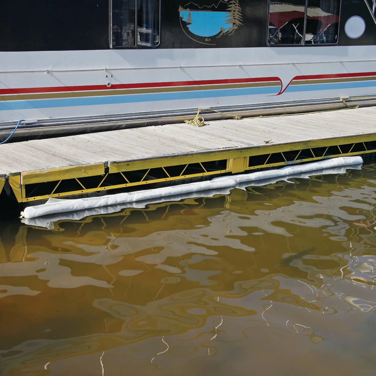 PIG Oil Boom - Oil-Only Absorbent Boom - 4 Pack - 5" x 10' Boom - Absorbs up to 6 gallons per Boom - BOM405