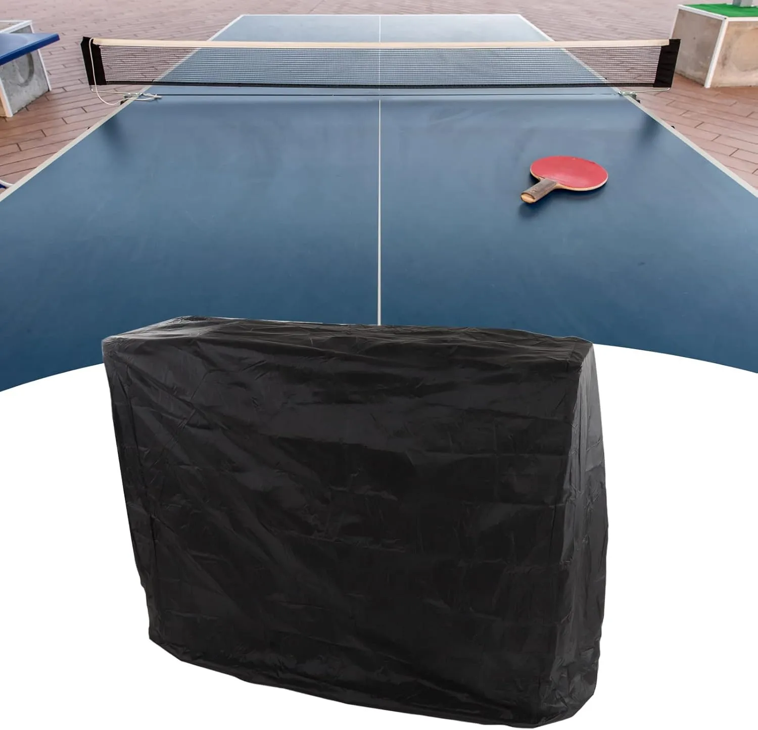 Ping Pong Table Cover, Outdoor Ping Pong Table Cover, Waterproof Table Tennis Cover, Duty and All Weather Protection Ping Pong Accessories for Outdoor Courtyard