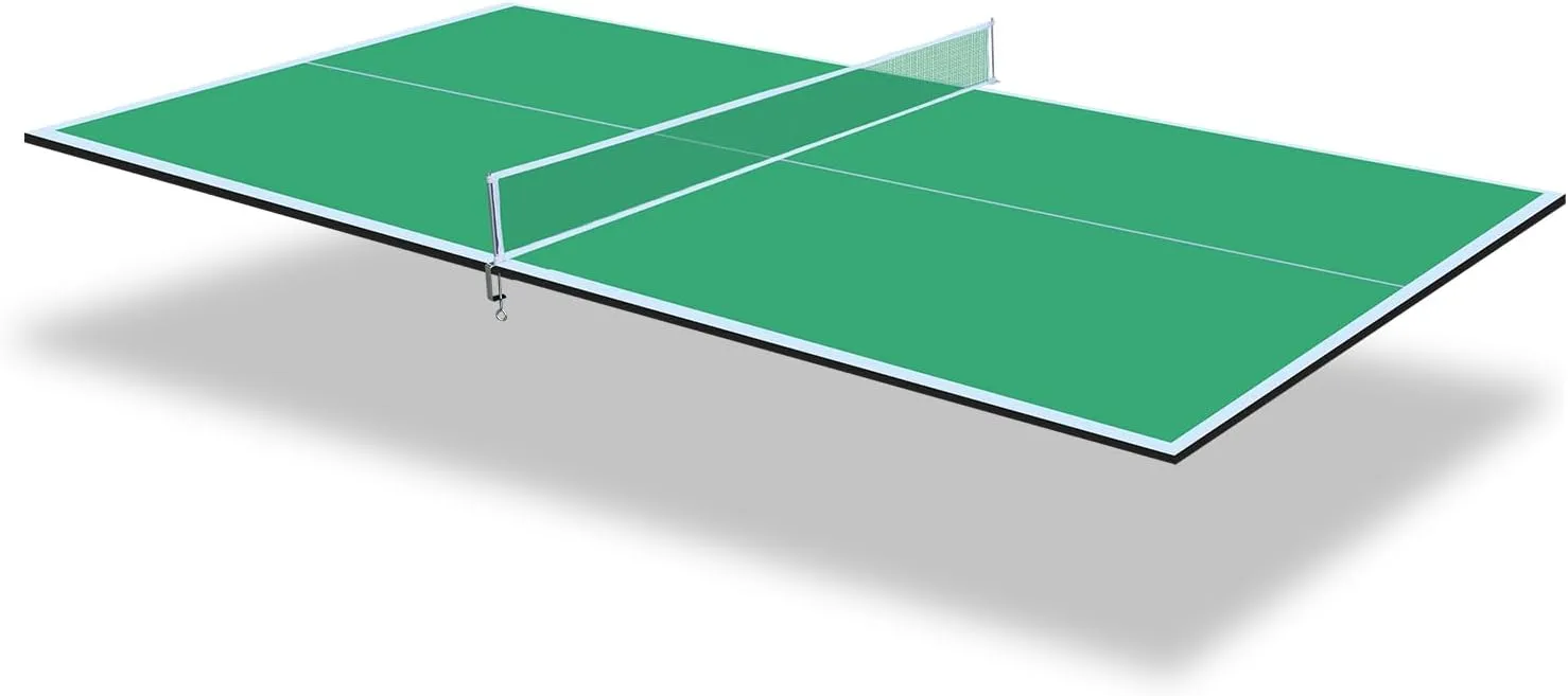 Ping Pong Table Top for Billiard Table, 7FT/8FT/9FT Foldable Table Tennis Table Topper for Pool Table, Indoor Outdoor Table Tennis Conversion Top w/Net & Premium Foam Padding