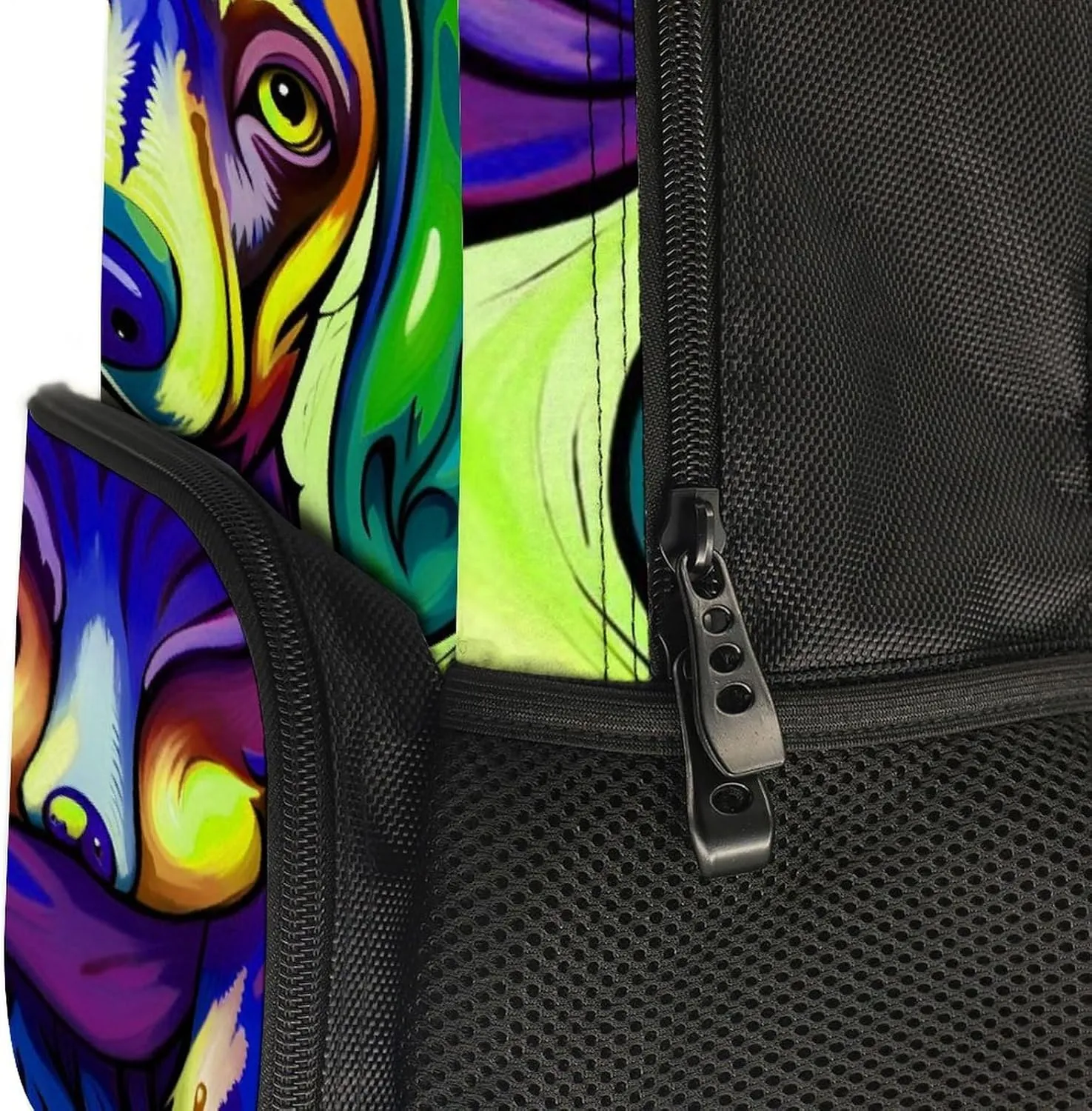 Polyester Daypack Backpack for Trekking Picnic Walking Cycling - Large Capacity Anti-Theft Multipurpose Shoulder Bag, Sausage Dog Dachshund Art Casual Daypack